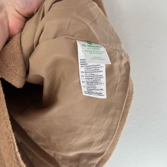 J. Crew wool camel trench coat size 4 - Picture 8 of 10
